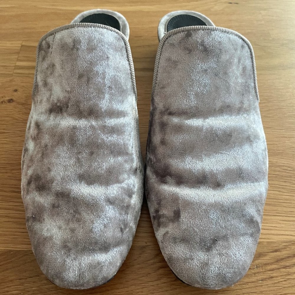 Rag & Bone Grey Velvet Slides - image 2